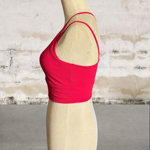 CALIA NWOT Women's Double Layer Ribbed LL Bra in Bursting Fushia Size Small - Picture 3 of 6